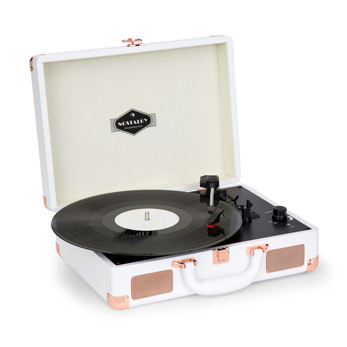 auna Nostalgy by auna Peggy Sue Platine vinyle rétro LP USB AUX - blanc auna Nostalgy by auna Peggy Sue Platine vinyle rétro LP USB AUX - blanc