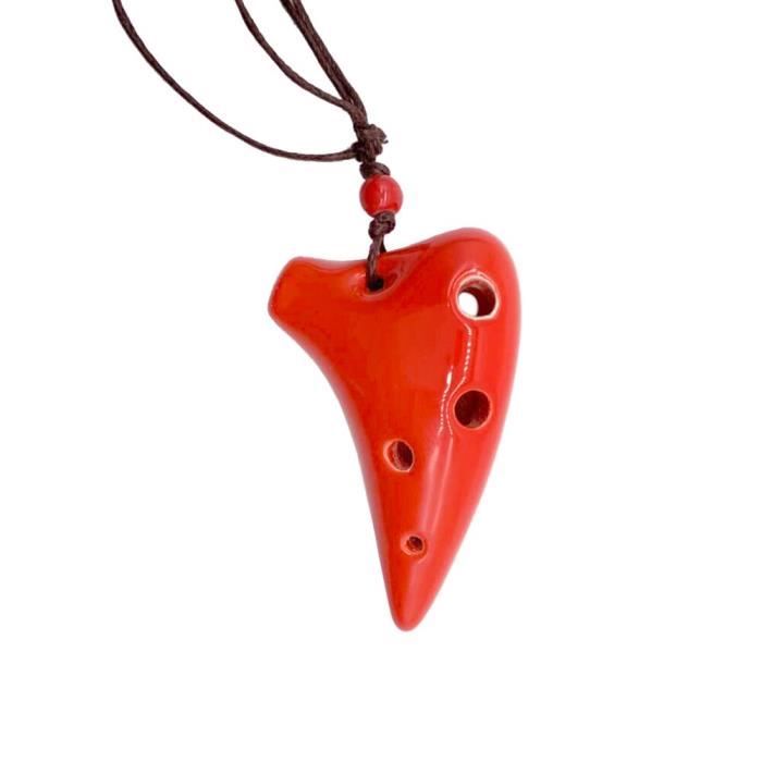 Ocarina Instrument de musique en céramique 6 trous pour amoureux de la