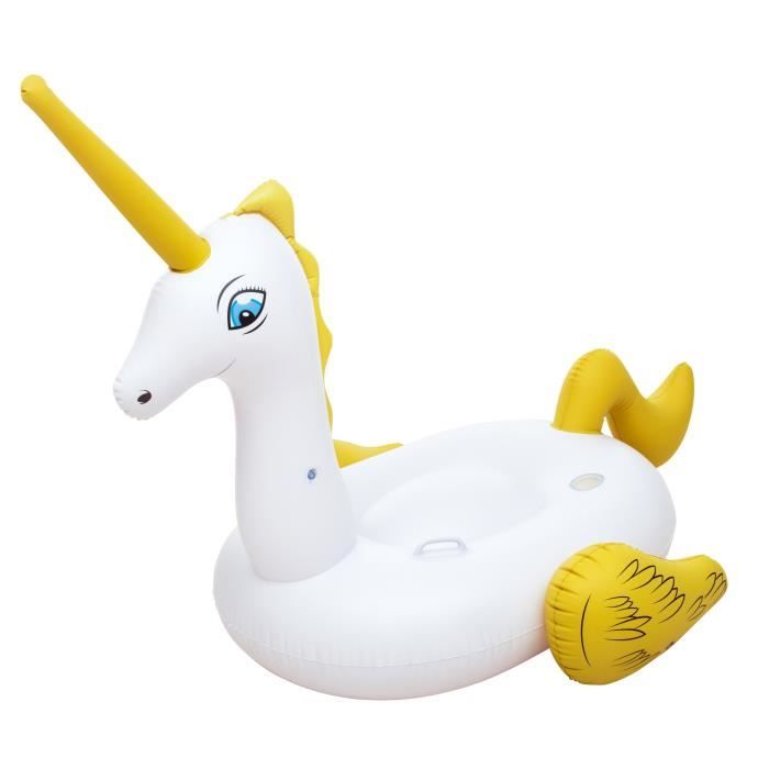 Bouée Chevauchable Splashin' Salamander™ 180x112 Cm - 2 Personnes, 3 Ans Et +, Violet/Jaune, Fun Et Sécurisée