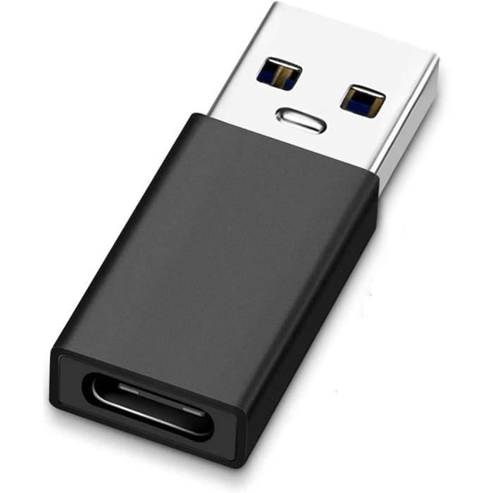 CABLING® Type C Femelle vers USB mâle 2.0 Adaptateur , USB-C Adaptateur  Compatible avec iPhone 13-12 Mini-Pro-Pro Max, Samsung Ga