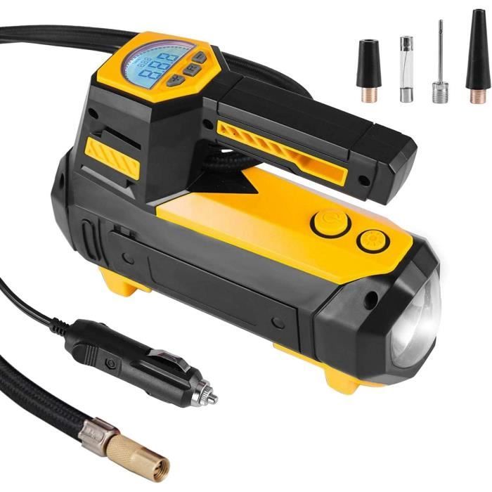 Pompe à Pneus Sans Fil 7.4V - Écran LCD, 3-150 PSI, 4000 MAh, Pour Voiture, Moto, Vélo - 6