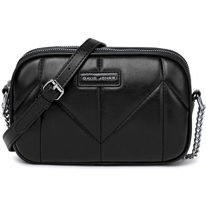David Jones Petit Sac Bandoulière Femme Multipoche Zip Besace