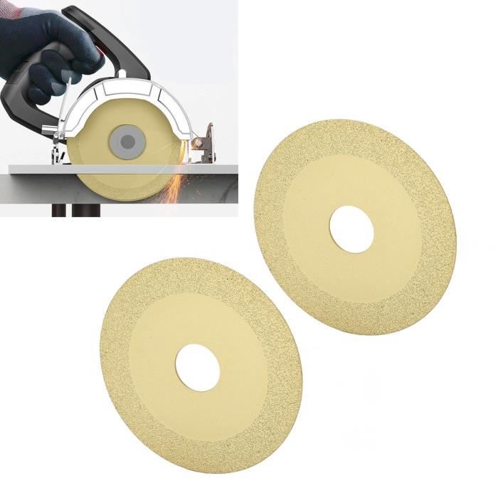 2 Disques De Coupe Verre 125 Mm Diamant – Lame Meuleuse D’Angle Pour Verre, Porcelaine, Jade, Bouteilles