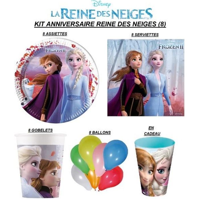 Kit Anniversaire Reine Des Neiges 8 Cadeau Cdiscount Maison