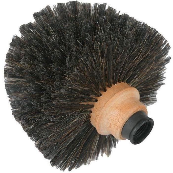 Tête de loup forme boule - fibres en crin + douille