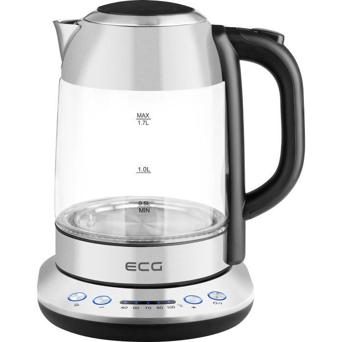Bouilloire électrique - ECG - RK 1781 Glass - 17 L - Température réglable 40-100 °C - Maintien au chaud