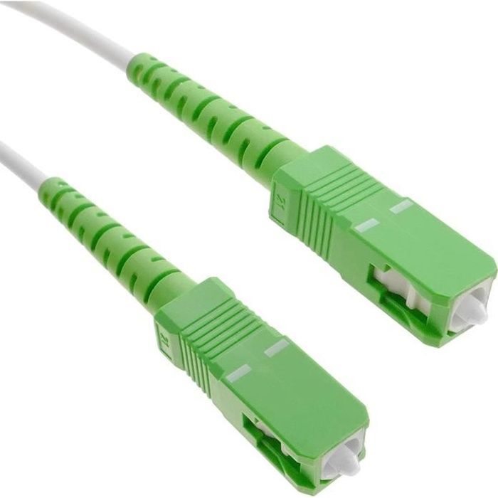 7 metres cable a fibre optique pour orange livebox sfr la box fibre et bouygues telecom bbox blanc vert cdiscount informatique