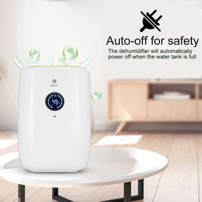 Deshumidificateur d air 2200ML,Deshumidificateur Anti Moisissure Déshumidificateurs Portable avec Dégivrage Automatique,avec Mode Veille,LED Colorées,Minuterie Pour Bain,Chambre à Coucher,Armoire Deshumidificateur d air 2200ML,Deshumidificateur Anti Moisissure Déshumidificateurs Portable avec Dégivrage Automatique,avec Mode Veille,LED Colorées,Minuterie Pour Bain,Chambre à Coucher,Armoire