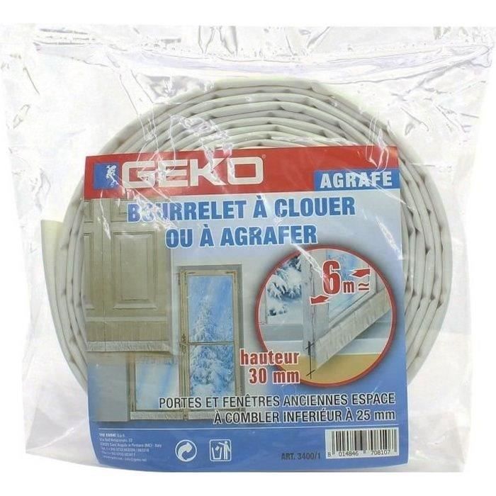 Joint à clouer ou agrafer 30mmx6m blanc