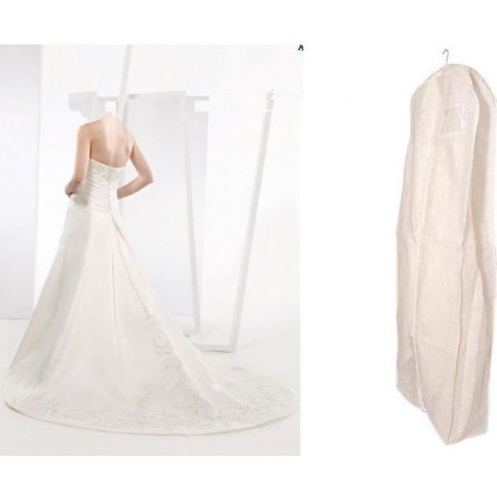 200 cm-Grand-Respirant-Robe de mariée-Vêtements Sacs-Blanc Robes Housse
