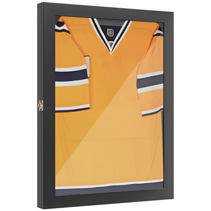 HOMCOM Cadre Boîte T-Frame Pour Maillot 60x80 Cm - Aluminium & Acrylique UV Protection