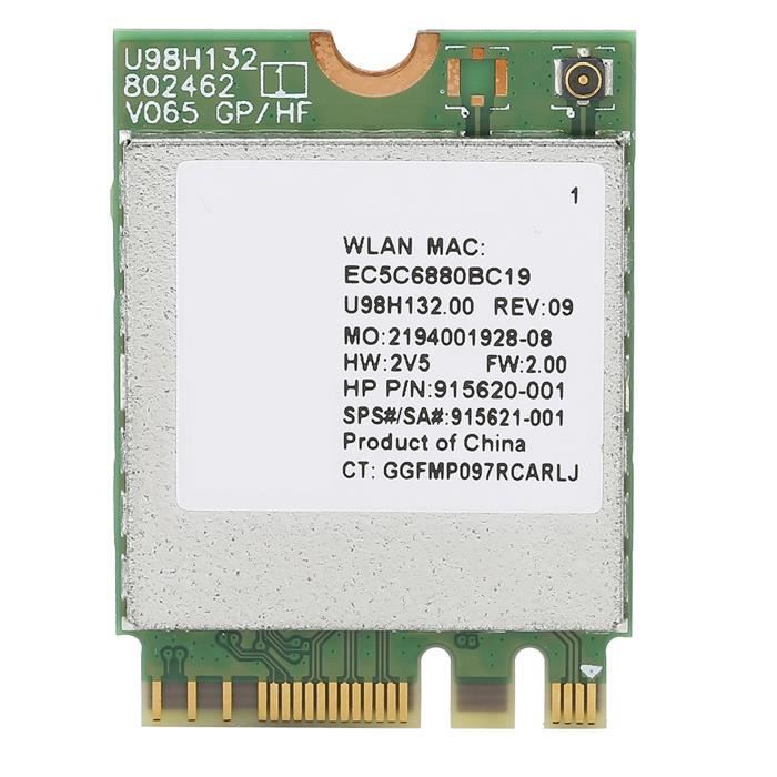 Carte Réseau Wi-Fi PCI-E Demi-hauteur RT5390 - 802.11b/g/n - Couleur Verte - Neuf