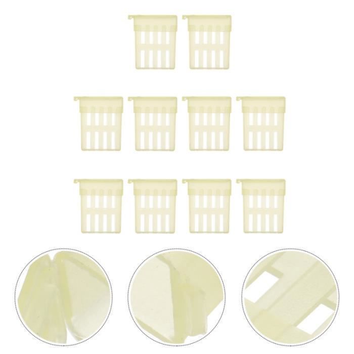 Lot De 20 Cages à Reine D'abeilles En Plastique - Grille Inégale - Pour Apiculture, Protection Des Cellules Royales
