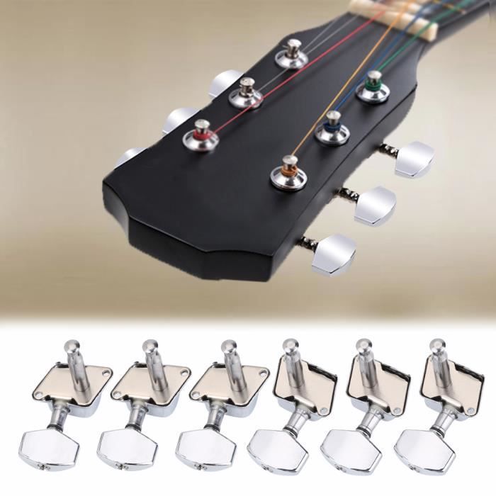 Lot De 6 Chevilles De Chevalet En Ébène Pour Guitare Folk/Basse - Remplacement, Ajustement Facile