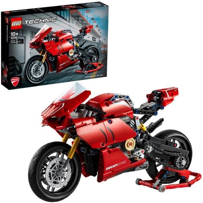 LEGO® Technic 42107 Ducati Panigale V4 R, Maquette Moto GP, Construction  Moto Ducati, Jouet Moto, Enfants 10 Ans et Plus - Cdiscount Jeux - Jouets
