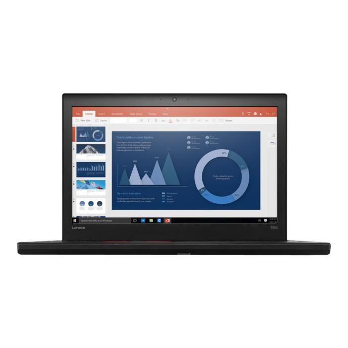 Lenovo ThinkPad T560 20FH Ultrabook Core i5 6200U - 2.3 GHz Win 10 Pro 64 bits 8 Go RAM 256 Go SSD TCG Opal Encryption 2 15.6… - Lenovo