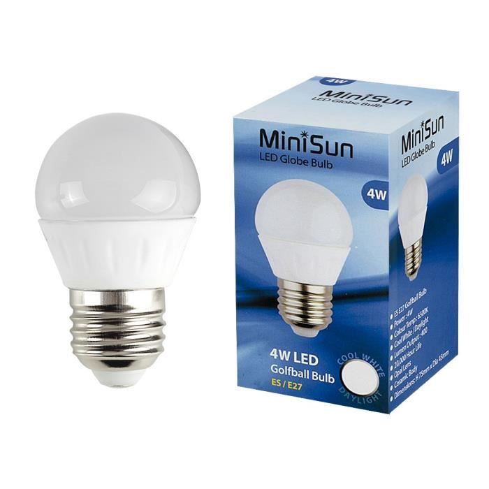 Minisun DEL 6 W ES E27 GLS Ampoules blanc chaud Bon état éclairage