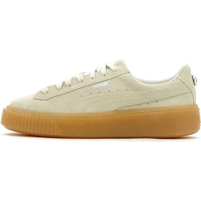 Baskets basses Puma Suede Platform Jewel Junior Blanc - Cdiscount Chaussures