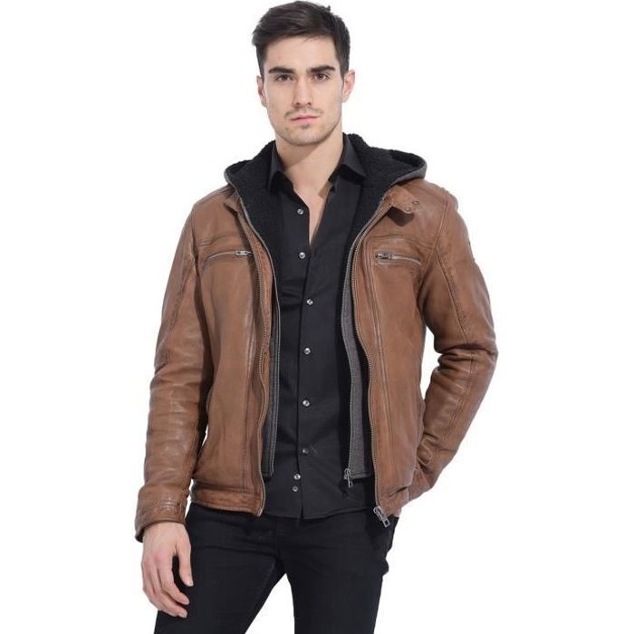 Oakwood Oakwood Blouson En Cuir De Mouton Homme Ah18 Marron Cdiscount Pret A Porter