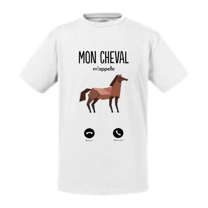 Tee shirt cheval best sale marque