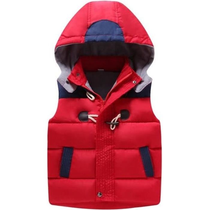 Rbaofujie Garçons Filles Automne Hiver Veste Épaisse Chaude Imprimée à Capuche Fermeture Éclair Coupe-Vent Manteau Extérieur Économies Liquidation