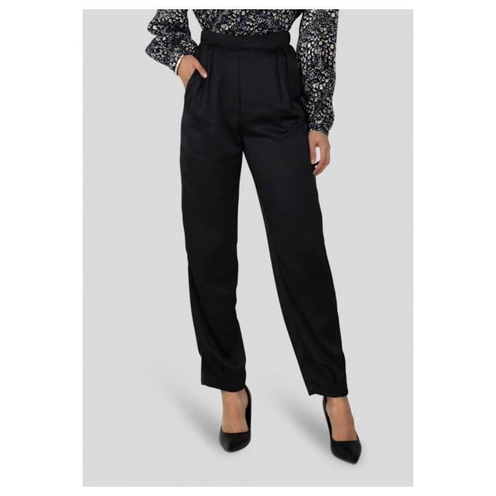 Pantalon droit habillé Noir Femme