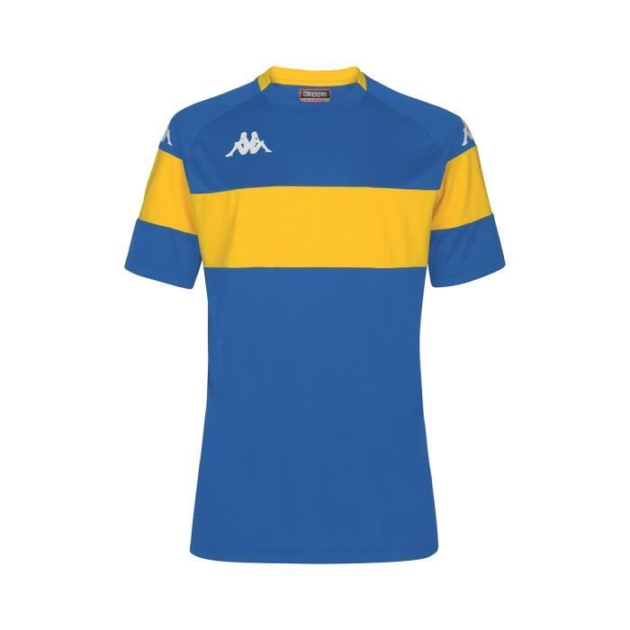 Maillot de football Kappa Dareto Bleu saphir jaune Taille 4XL Homme