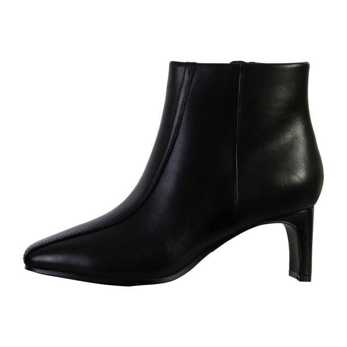 Bottines femme Clarks Seren55 Top Noir - Cuir, Talons aiguilles, Fermeture Zippée