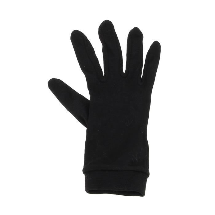 Sous gants en soie pour femme - Cairn - Noir - Ski - Poignets élastiqués