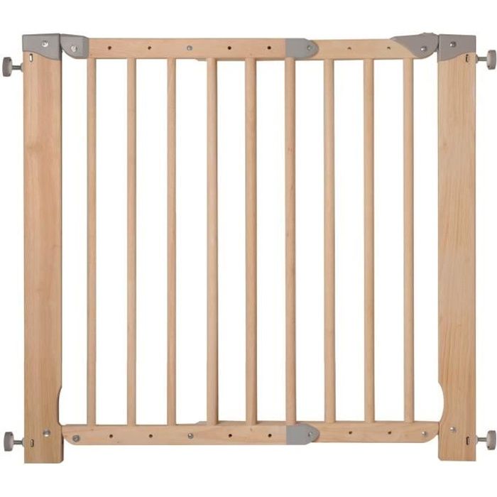 Barrière de protection pour porte à fixer, naturel, 62 - 106 cm