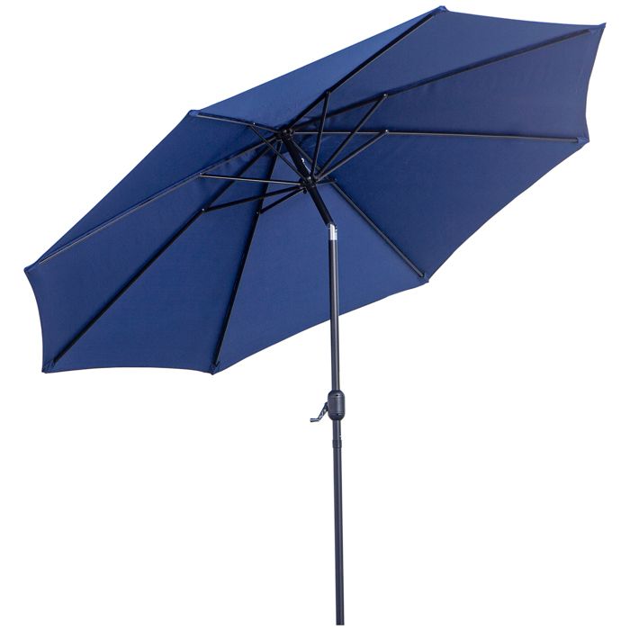 Lex Lex Parasol Ø 3M avec Manivelle en Bleu 