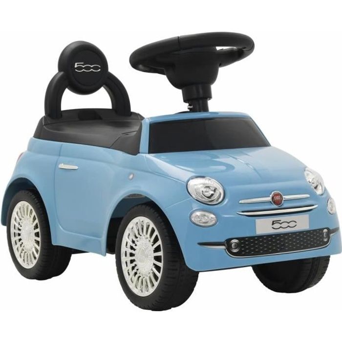 Voiture A Chevaucher Bebe Enfant Des 12 Mois Fiat 500 Bleu Cdiscount Jeux Jouets