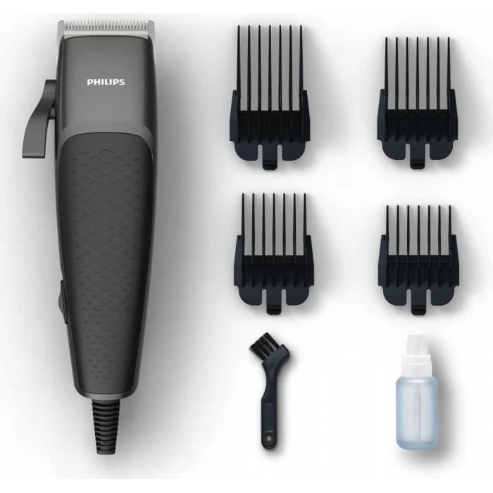 Tondeuse à cheveux PHILIPS Essentials Autonomie 60 min Fonctionnement sans fil 4 peignes inclus