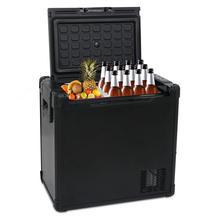 50L Glacière Électrique Double Zone - Réfrigérateur et Congélateur de Voiture 12/24/240V avec Écran LCD -20°C-20°C