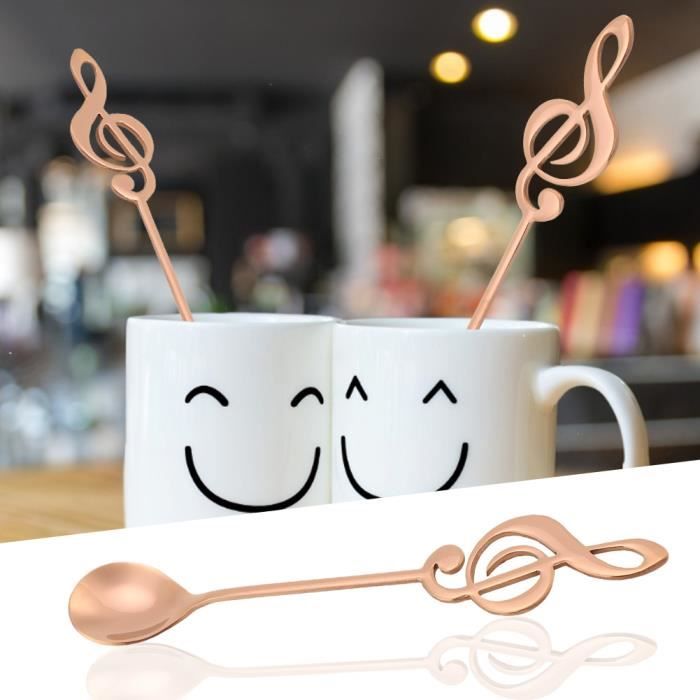 Lot De 5 Cuillères à Café à Suspendre En Acier Inoxydable