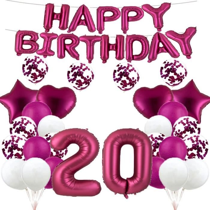 ZHIHUI Lot De 20 Ballons Roses Et Blancs En Latex De 25.4 Cm