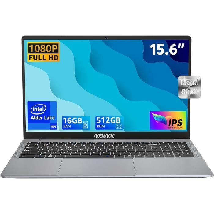 PC Portable 15.6" FHD - Intel Core I5 - 16 Go RAM - 512 Go SSD - Wi-Fi