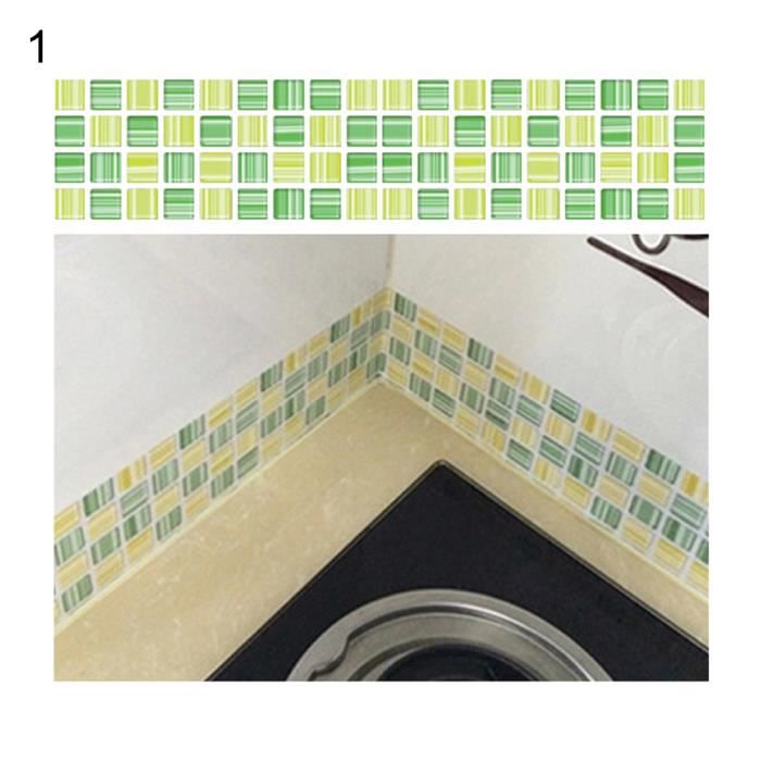 1 M Mosaique Murale Autocollants Salle De Bains Dosseret Etanche Autoadhesive Plinthe Achat Vente Plinthe Pvc 1