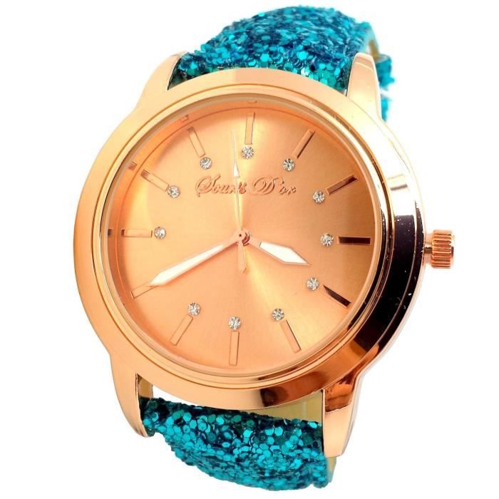 Montre femme bleu turquoise sales