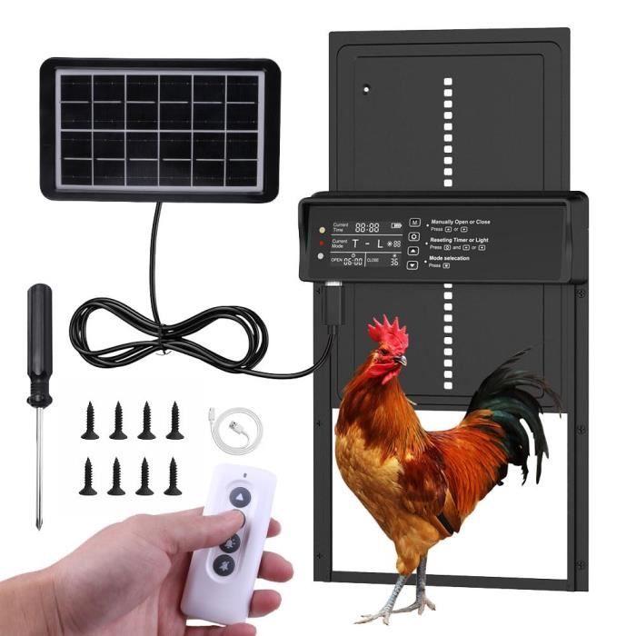 ZOYDP Porte Poulailler Automatique Solaire, Trappe Poulailler