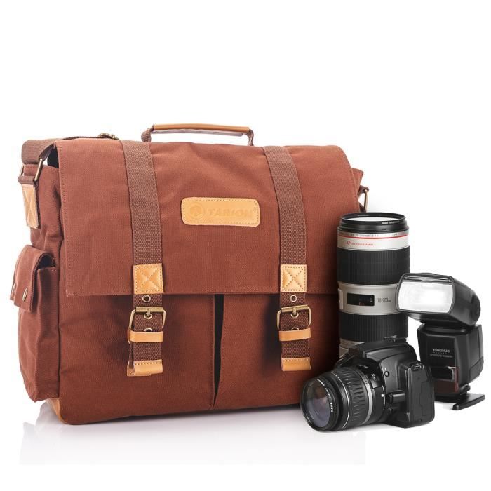 Sac Photo Vintage Bandoulière - Valise Appareil Photo 31x22x17 Cm - Occasion