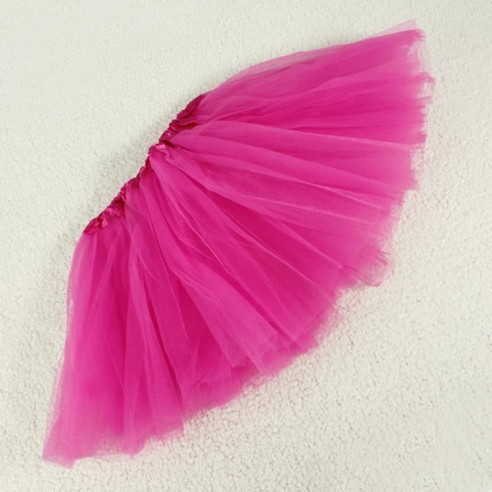 Jupe Tutu Jupon Ballet Tulle Robe Danse Fille Enfant Costume Froufrou Elastique Hot pink Cdiscount Pret a Porter