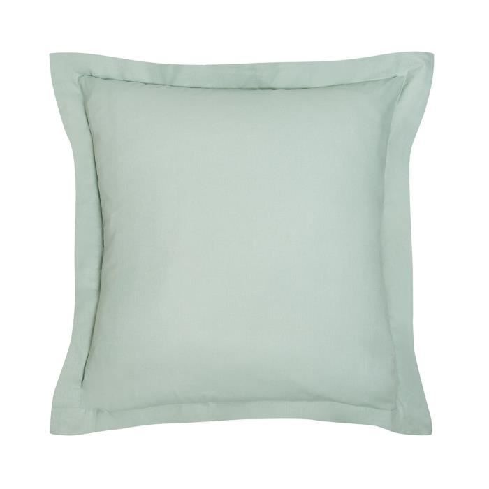 Taie d'oreiller TODAY Essential - 63 x 63+5 cm - 100% Coton uni - Celadon