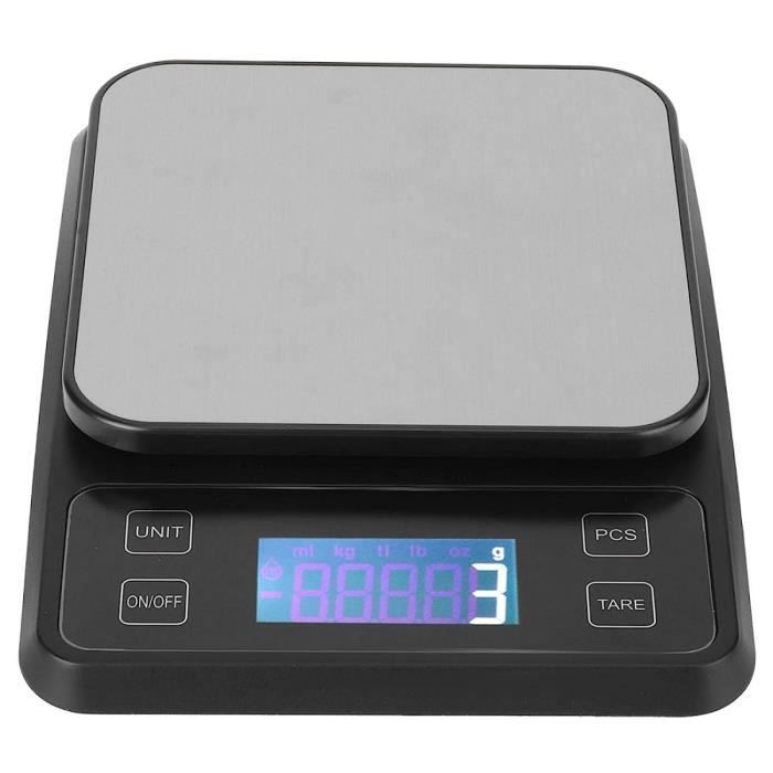Balances de cuisine 10kg-1g balance numérique en acier inoxydable 5kg-0