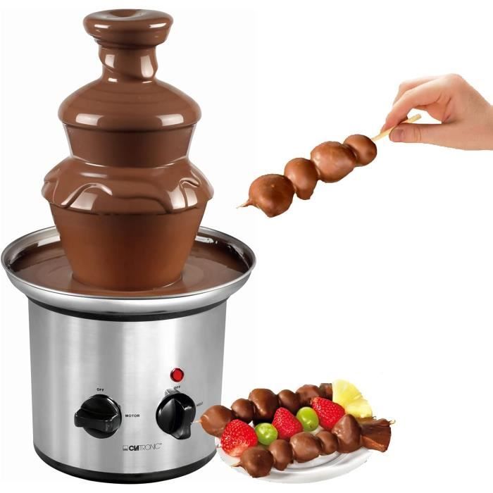 Fontaine à Chocolat Électrique 3 Niveaux | 60W, 200ml, Acier Inoxydable, Base Chauffante - Idéale Pour Fêtes, Mariages - 10