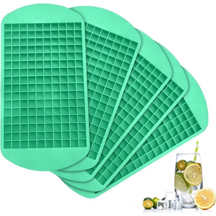3PCS Mini Plateaux à Glaçons En Silicone, 160 Grille Moule à Glaçons Moule Carré En Silicone Mini Bac à Glaçons Cuisine Bar Moule Petit Outil De Fabrication De Glaçons