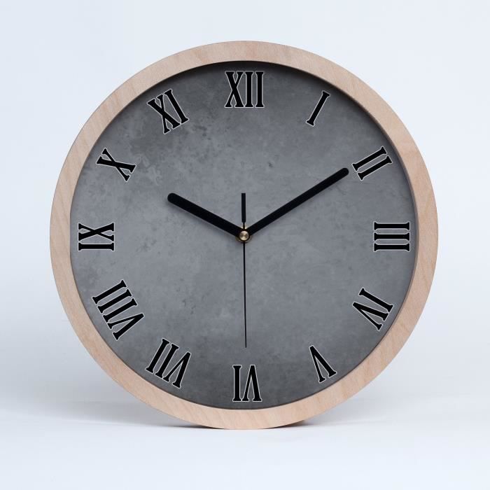 Horloge Murale Tulup En Bois - Motif 'Gouttes De La Nature' - Diamètre 25 Cm - Neuf