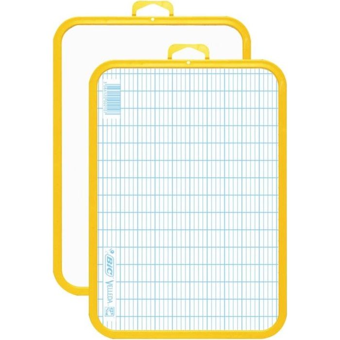 BIC Velleda Tableau Double Face Effaçable à Sec (44 x 55 cm) - Bleu, Pack  de 1