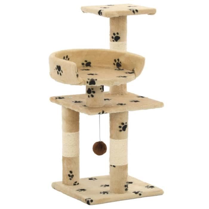 vidaXL Arbre à chat 65 cm avec empreintes