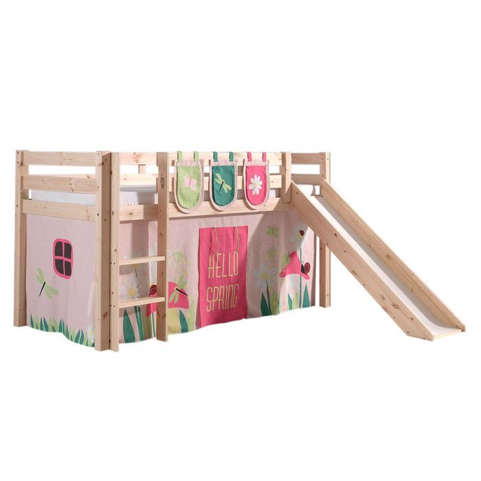 Pack - Lit Enfant Toboggan Tente & 3 Pochettes Pino Spring Naturel Pack - Lit Enfant Toboggan Tente & 3 Pochettes Pino Spring Naturel